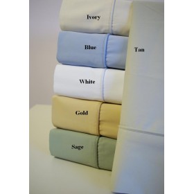 Waterbed Sheet-Set 4 PCs Attached with Fitted Sheet Ultra Soft Sage Solid